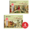 Альбомы для рисования ДЭК А4, 40 л., КОМПЛЕКТ 4 шт., гребень, обложка картон, BRAUBERG, 205х290 мм, "Город" (2 вида), 880033, 880033
