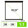 Экран Cactus Wallscreen CS-PSW-150X150-BK, 150x150 см, 1:1, настенно-потолочный, черный, PSW-150x150-BK, 238924