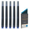 Картриджи чернильные PARKER "Cartridge Quink", КОМПЛЕКТ 5 штук, смываемые чернила, синие, 1950383, 142386