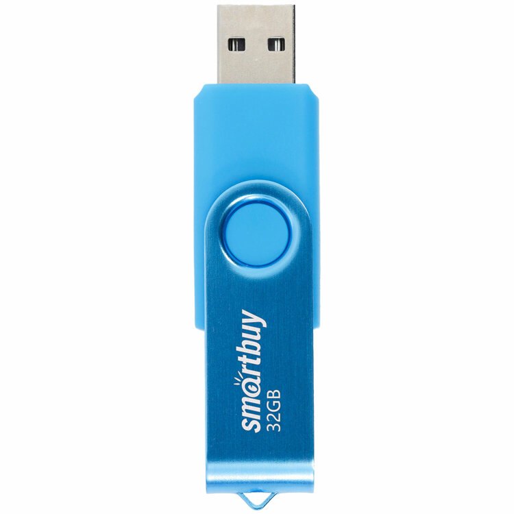 Флеш-диск 32 GB SMARTBUY Twist USB 2.0, синий, SB032GB2TWB, 513908