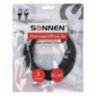 Кабель (патчкорд) UTP 5E категория, RJ-45, 3 м, SONNEN, для подключения Интернета по локальной сети LAN, 513123, 513123