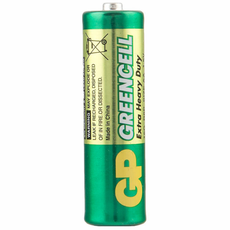 Батарейки КОМПЛЕКТ 4 шт., GP GreenCell AA (R6, 15G), солевые, пальчиковые, блистер, 15G-2CR4, 457754