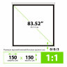 Экран Cactus Wallscreen CS-PSW-150x150, 150x150 см, 1:1, настенно-потолочный, белый, 238919