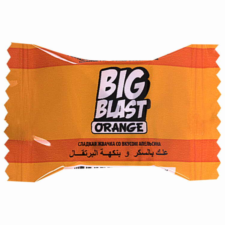 Жевательная резинка BIGBLAST со вкусом апельсина, 100 шт. по 4 г в шоу-боксе, ТУРЦИЯ, УТ-00002108, 623819