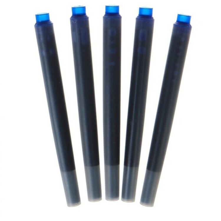 Картриджи чернильные PARKER "Cartridge Quink", КОМПЛЕКТ 5 штук, синие, 1950384, 142388
