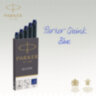 Картриджи чернильные PARKER "Cartridge Quink", КОМПЛЕКТ 5 штук, синие, 1950384, 142388