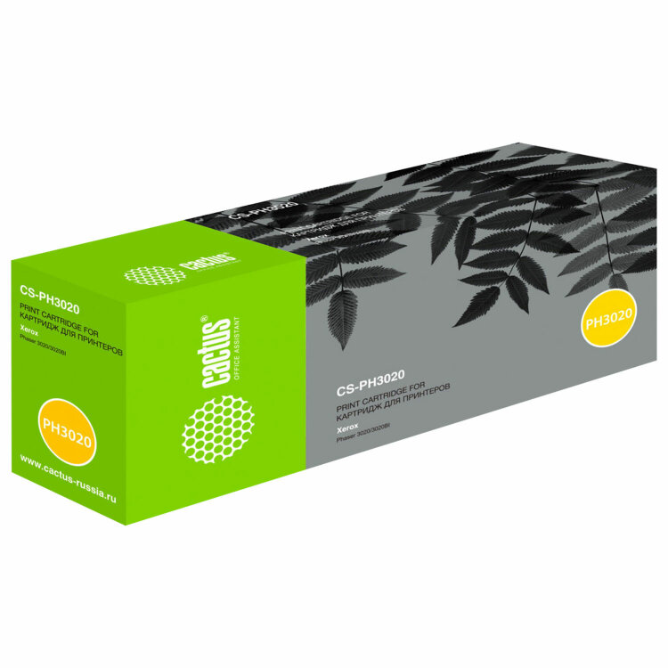 Картридж лазерный CACTUS (CS-PH3020X) 106R03048 для XEROX Phaser 3020/WC3025, КОМПЛЕКТ 2 шт. х 1500 страниц, 363850