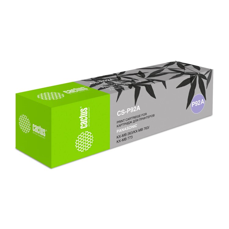 Тонер-картридж CACTUS (CS-P92A) для PANASONIC KX-MB262/263/271/283/763, ресурс 2000 стр., 320798