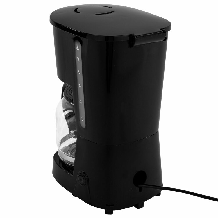 Кофеварка капельная SONNEN CM1095, 900 Вт, объем 1,8 л, подогрев кофе, противокапельная система, черная, 456334, 456334