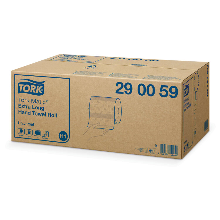 Полотенца бумажные рулонные TORK (Система H1) Matic, комплект 6 шт., Universal, 280 м, белые, 290059, 126734