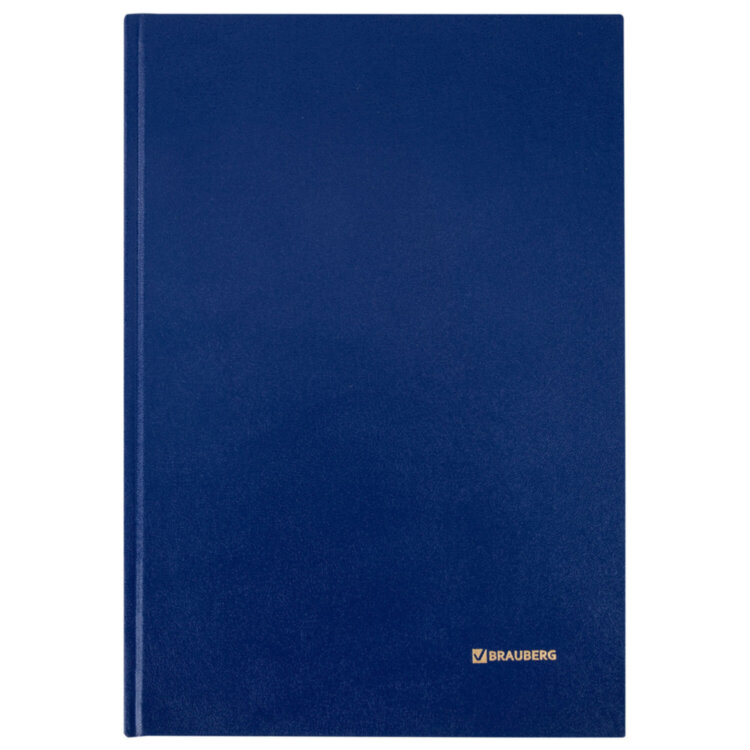 Книга учета 208 л., клетка, твердая, бумвинил, блок офсет, А4 200х290 мм, BRAUBERG, 130184, 130184