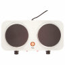 Настольная электрическая плита CENTEK CT-1507, 2000 Вт, 2 конфорки, 5 режимов нагрева, белая, 457591