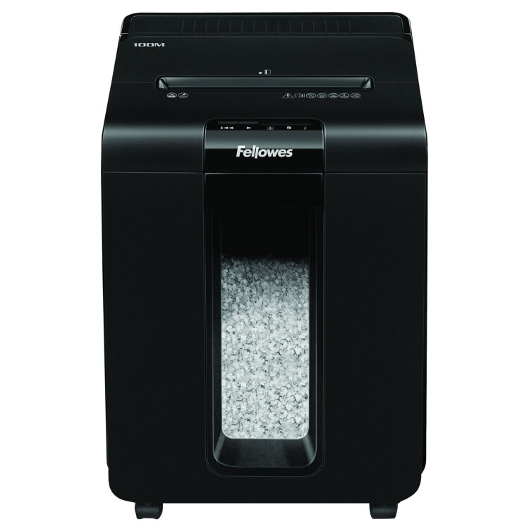 Уничтожитель (шредер) FELLOWES AUTOMAX 100M, 4 уровень секретности, фрагменты 4х10 мм, 100 листов, корзина 23 литра, FS-462, FS-46292, 532138