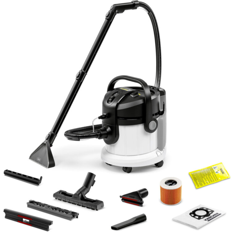 Пылесос моющий KARCHER SE 4, потребляемая мощность 1000 Вт, белый, 1.081-150.0, 457230
