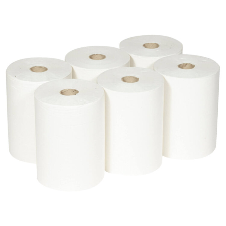 Полотенца бумажные рулонные KIMBERLY-CLARK Scott, КОМПЛЕКТ 6 шт., Slimroll, 190 м, белые, 6697, 117752