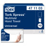 Полотенца бумажные (1 пачка, 190 листов) TORK (H2) UNIVERSAL, 2-слойные, цвет натуральный, 23,4х21,3 см, Z-сложение, 471103, 127070