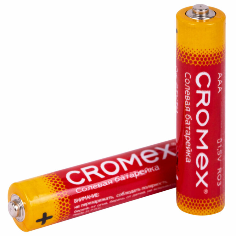 Батарейки солевые "мизинчиковые" КОМПЛЕКТ 10+1 шт., CROMEX (КРОМЕКС) Super Heavy Duty, AAA (R03, 24A), блистер, 456257, 456257